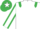 White, emerald green epaulets, white sleeves, emerald green seams, emerald green cap, white star