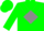 Green, gray 't' in diamond frame & chevron