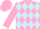 Pink and light blue diamonds, pink sleeves, pink cap