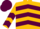 Gold, maroon chevrons, maroon chevrons on sleeves, gold and maroon cap
