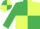 Emerald green & canary quartered