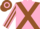Pink, brown cross belts, striped sleeves, hooped cap