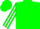 Forest green, white circled 's', white stripe on sleeves, forest green cap