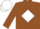 Brown, white diamond, white cap