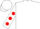 White, red circled 'rf', red dots on sleeves