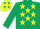 Dark Green, Yellow stars, Dark Green sleeves