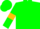 Forest green, gold armlets, forest green cap