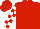 Red body, white arms, red checked, red cap