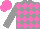 Grey body, rose diamonds, grey arms, rose cap