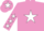 Mauve, white star, white stars on sleeves, white star on cap