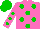 Rose body, green spots, rose arms, green spots, green cap