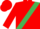 Red, emerald green sash, red sleeves and cap