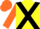 Yellow, black cross belts, orange sleeves and cap