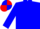 Blue, red and blue quartered sleeves