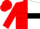 Red, white halves, black checked hoop, black checks on red sleeves, red cap