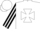 White, emerald maltese cross, emerald and white striped sleeves, emerald cap, white peak