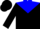 Black, blue yoke, blue 'vo'