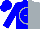 Blue& silver halves, circle 'hd'