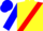 Yellow, red sash, blue sleeves and cap