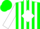 Green, red 'rr' on white diamond, white stripes on sleeves, green cap