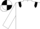 White, black epaulettes, quartered cap