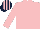 Pink, dark blue & pink striped cap