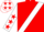 Red, white sash, white sleeves, red stars