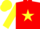 Red, Yellow star, sleeves and cap