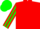 Red, Green cap and striped sleeves