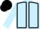 Light blue body, black seams, light blue arms, black cap
