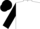 White, white 't' on black spade, black sleeves, black cap
