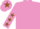Mauve, brown stars on sleeves, mauve cap, brown star