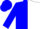 Blue and white halves, blue 'emr', blue cap