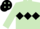 Light green, black triple diamond, black cap, light green diamonds