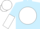 Light blue, white disc, halved sleeves, white cap