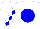 White, blue ball, blue diamonds on sleeves