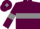 Garnet body, grey hoop, garnet arms, grey armlets, garnet cap, grey diamond