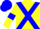 Yellow Body, Blue Cross Belts, Yellow Arms, Blue Armlets, Blue Cap
