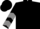 Black, gray shield, gray chevrons on sleeves, black cap