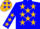 Blue ,gold stars