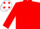 Red, white spot, red sleeves, white cap, red spots