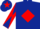 Dark blue, red diamond, diabolo on sleeves and star on cap