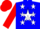 Blue, white star, white stars on red sleeves, red cap