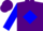 Purple, white 'jb' on blue diamond on back, blue sleeves