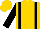 Gold, black braces, black sleeves, gold, black star cap
