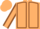 Beige body, brown seams, beige arms, brown seams, beige cap