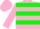 Pink, and green hoops, pink slvs