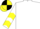 White, black and yellow chevrons on sleeves, black and yellow quartered cap