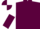 Maroon, white and maroon halved sleeves, maroon and white quartered cap