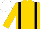 Gold, black braces, gold sleeves, white cap